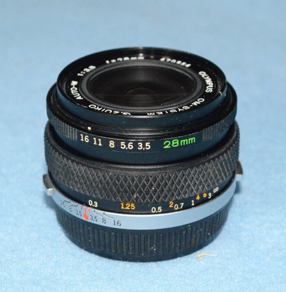 Olympus OM-System G. Zuiko Auto-W 28mm f3.5 Lens - Prime