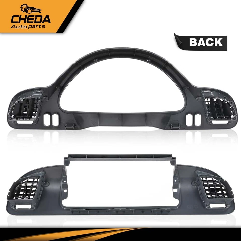 Painel de painel acabamento moldura com bocal AC compatível com 2002-2006 Dodge Sprinter 2500 3500 - Imagem 3 de 4