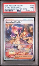 2025 POKEMON JAPANESE M1S-MEGA SYMPHONIA #090 ACEROLA'S MISCHIEF PSA 9