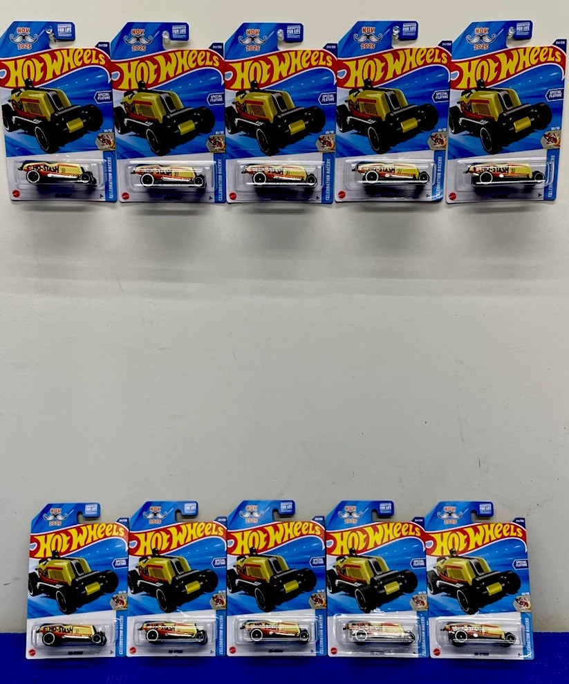 Hot Wheels 2025 Mo-Stash Celebration Racers Lot Of (10)