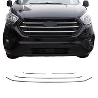 KüHlergrill Grillleisten FüR Ford Transit Tourneo Custom 2018-2024 Chrom 4X