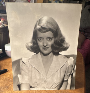 Vintage Black & White Portrait Photograph of Betty Davis