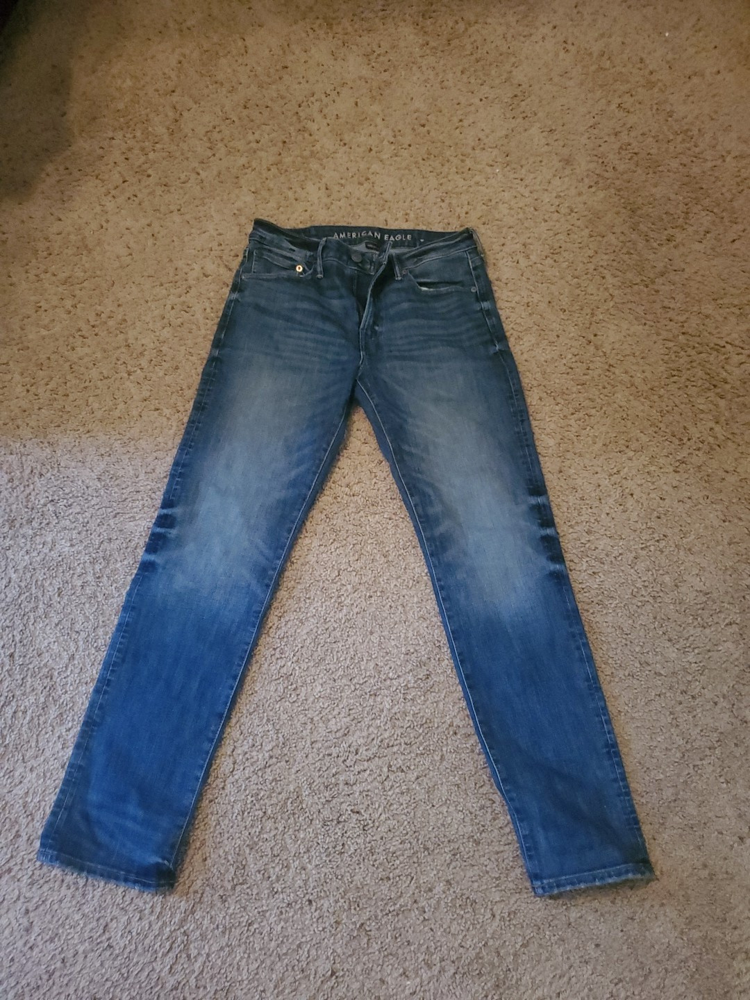 American Eagle Outfitters Men's Slim Straight Jeans Size 31x32 Blue Medium Denim