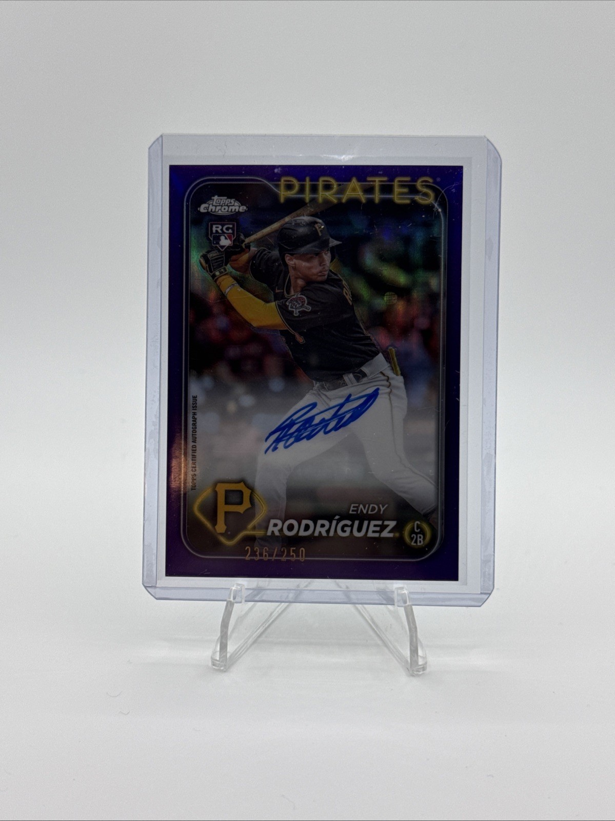2024 Topps Chrome Purple Refractor /250 Endy Rodriguez #RA-ER Rookie Auto RC