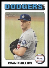 Evan Phillips 2024 Topps Heritage White Border Los Angeles Dodgers #516
