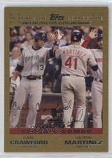2007 Topps Update Classic Combo Gold /2007 Carl Crawford Victor Martinez 1ax