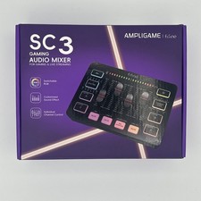 Fifine Ampligame SC3 White Gaming Audio Mixer for Streaming Gaming W Cables/Mnl