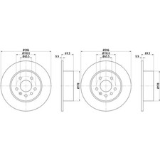 2x HELLA PAGID BREMSSCHEIBEN Ø286mm HINTEN passend für OPEL VECTRA SAAB 9-3 9-5 