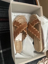 New, Made in Italy MILA PAOLI Suede Criss Cross Sandal