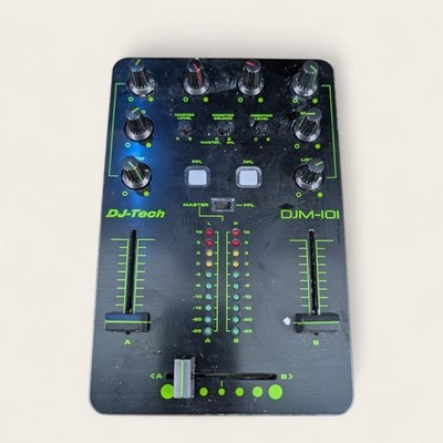 DJ-Tech DJM-101 2-Kanal DJ Mixer Powered by Kontrol DJ - Schwarz/Grün