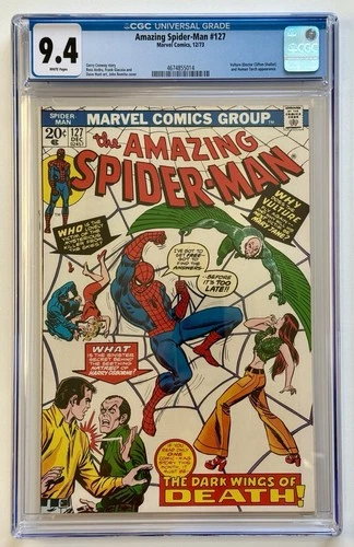 AMAZING SPIDER-MAN 127 CGC 9.4 * 1973 Vulture & Human Torch * BRONZE MARVEL NM