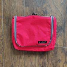 Borsa da toeletta per prodotti da esterno campeggio escursionismo rossa con cerniera multitasche