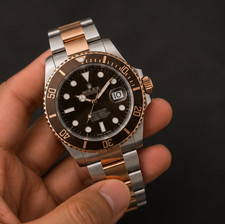 Two Tone Brown Diver Style Automatic Watch