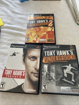Tony Hawks Underground 1 & 2 + Project 8 PlayStation 2 PS2 Complete Manual