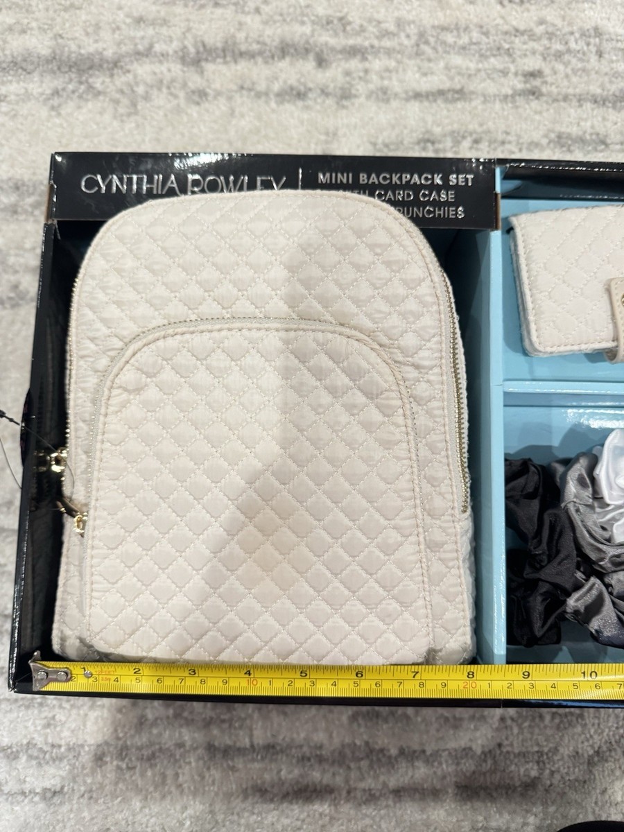 Cynthia Rowley Cream Quilted Mini Backpack Gift Set with  display picture 3
