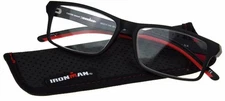 Foster Grant IRONMAN IM2000 IronFlex Reading Glasses-Blk/Red w/Case  NEW!!