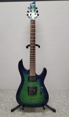 Schecter C-6 Elite Diamond Series 6-String Electric Guitar, Aquaburst 