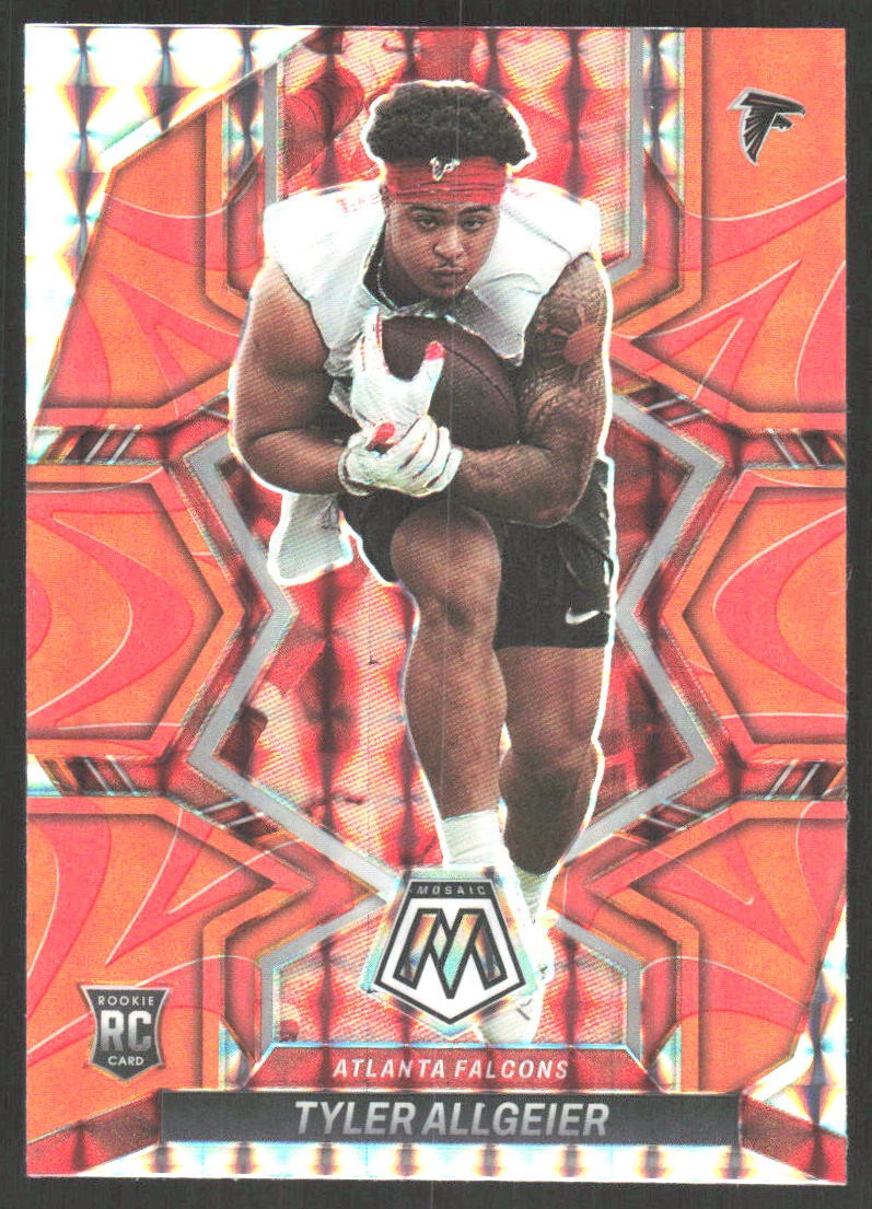 5190J 2022 Panini Mosaic #351 Tyler Allgeier Mosaic Reactive Orange
