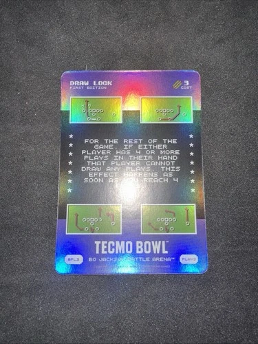 Bo Jackson Battle Arena Tecmo Bowl Bonus Plays Foil BPL3 DRAW LOCK