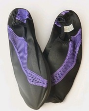 Ladies Aqua Water Shoes Slip Resistant SIZES 9-10 Black-Purple New