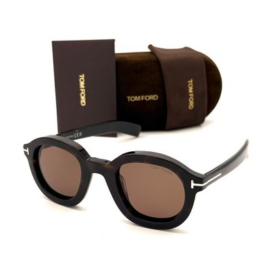 Tom Ford RAFFA FT1100 52E Dark Havana  / Brown  46mm  Sunglasses