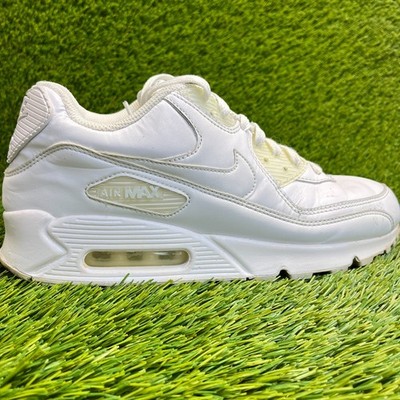 Nike Air Max 90 Mens Size 10 Triple White Athletic Lifestyle Shoes Sneakers