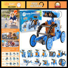 12-in-1 Solar Robot Building Kit for Kids 8-13 DIY STEM Educational Toy, 196 P