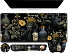 XXL Gaming Mouse Pad with Wrist Support, Keyboard Rest, Coaster, Home Office Mat