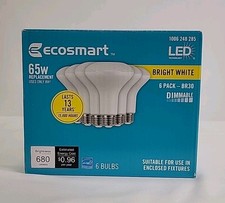 Ecosmart Led Bright White 65w Indoor Light Bulbs, 6 Pack