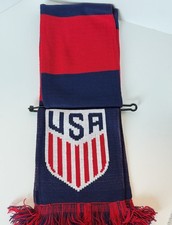 New With Tags 2026 USA Soccer Ruffneck Double Knit Winter Scarf Red White Blue