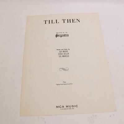 Till Then Pop Piano Voice Sheet Music Wood Seiler Marcus 1944 MCA