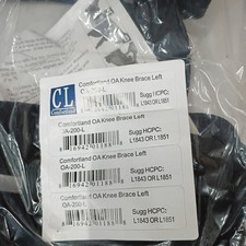 Comfortland OA-200 left Knee Brace Black Joint Support Hinged Adjustable New
