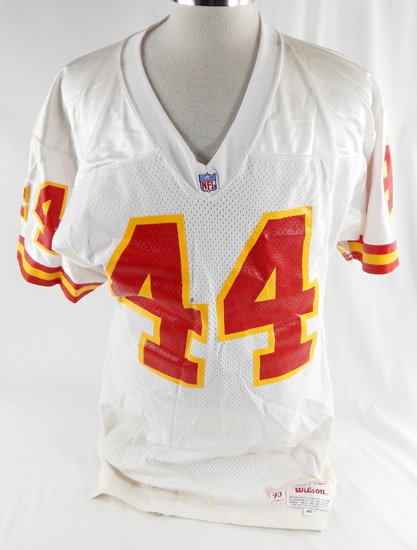 1993 Kansas City Chiefs Harvey Williams #44 Game Issued White Jersey 40 715