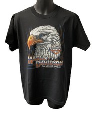 Harley Davidson Men's Distressed Legend Short Sleeve T-Shirt Black 3002850-BLCK