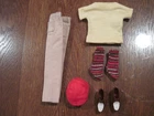 Vintage KEN CASUALS Outfit #782 Yellow Shirt, Pants, Hat, Socks and Shoes EUC