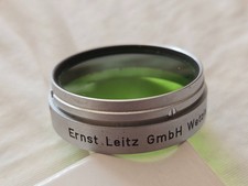 Original Leica Summarit Green Gr Filter Germany Chrome Slip-On