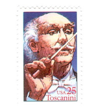 Arturo Toscanini Philharmonic Conductor NY Met MNH 25 Cent US Stamp Scotts 2411