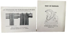 Vtg German Wilhelm Quade Machine Ads Guben Germany Roller Fulling Hammer Lot 2