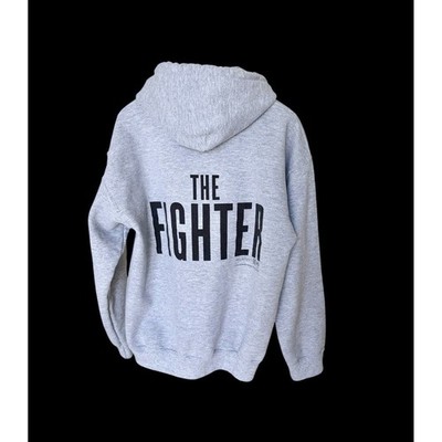 Vintage 2010 The Fighter Movie Promo Hoodie Sz Medium Grey Distressed Wahlberg
