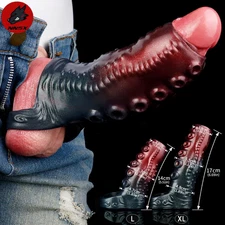 Bigger Sleeve Male Penis Sheath Girth Reusable Condom Extender-Enlarger-Enhancer