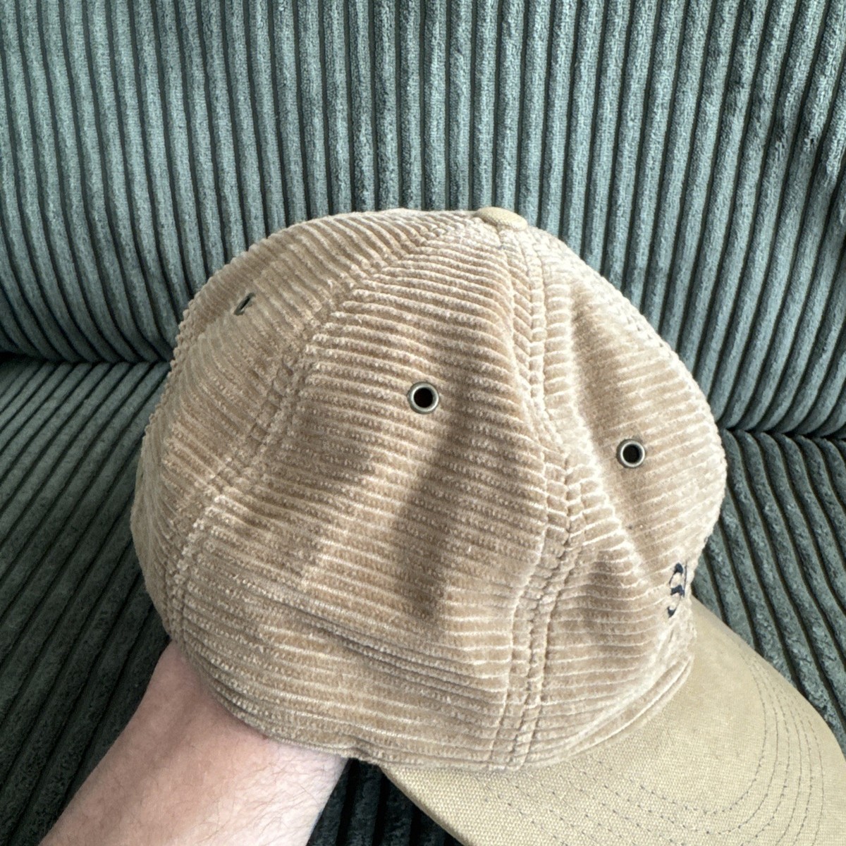 Brand New Supreme Corduroy Classic Logo 6-Panel Light Brown Camp