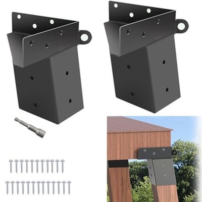 2 Packs Sturdy Deer Stand Brackets for 4x4 Wooden columns- Stability for Outdoor