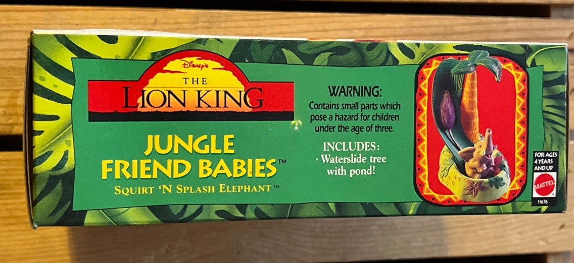 Jouet éléphant "Amis De La Jungle" - Le Roi Lion, Série Squirt 'N Splash Mattel A-32 - Occasion