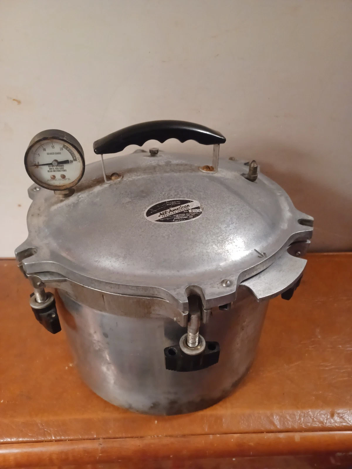 Used All American 910 1/2 Pressure Cooker Canner Cast Aluminum Pot (Dws)