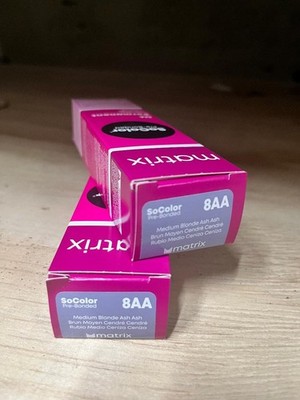 MATRIX SOCOLOR Permanent Cream Hair Color/8AA/3oz/2 PACK
