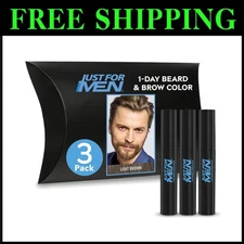 Men's Beard & Brow Color, Light Brown - 30 Applications