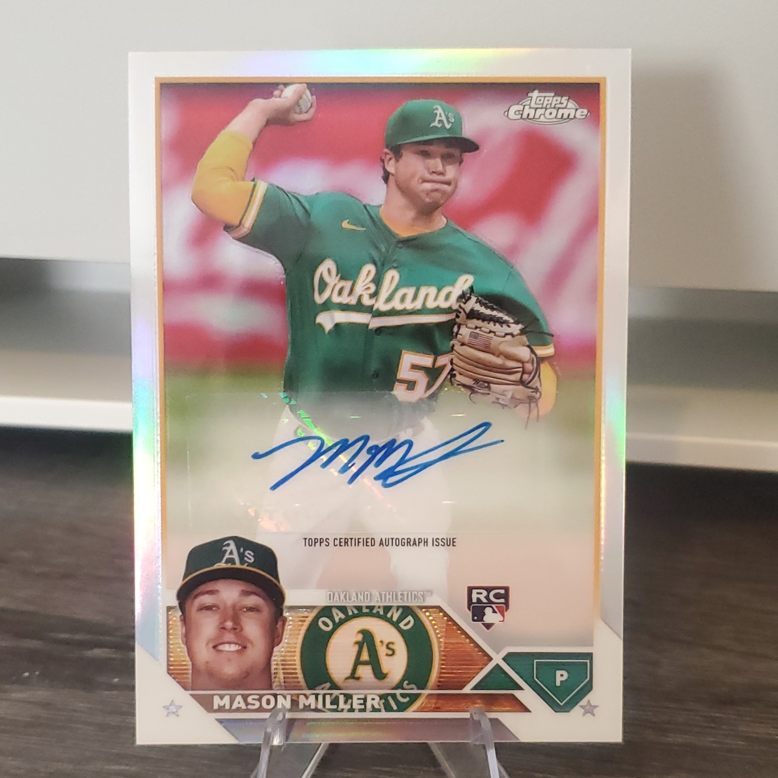 2023 Topps Chrome Update Autographs Mason Miller Athletics Refractor AC-MMI /499