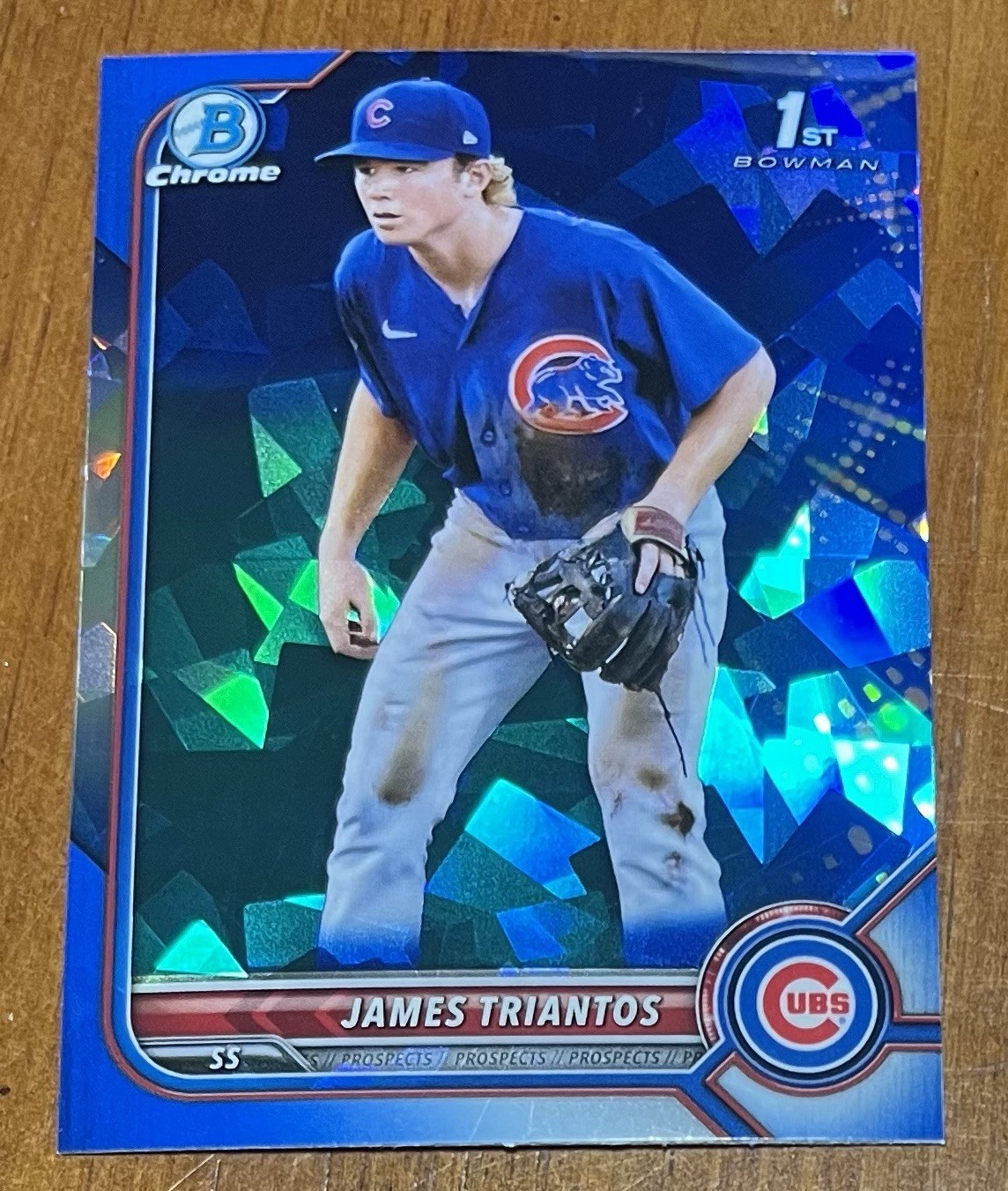 JAMES TRIANTOS 2022 Bowman Chrome 1st Sapphire Refractor #BCP-208 Chicago Cubs