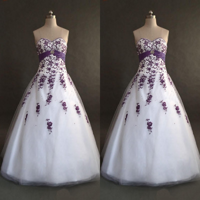 Vintage Brautkleider eine Linie lila Spitze Korsett 70er Jahre Brautkleider