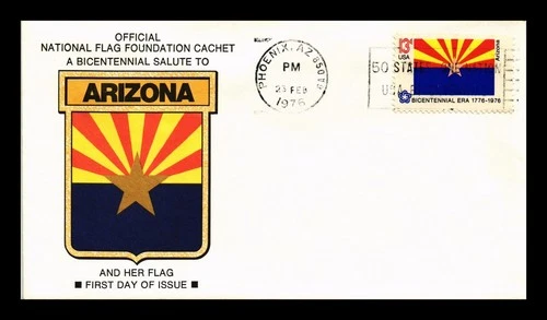 US COVER NATIONAL FLAG FOUNDATION FIRST DAY OF ISSUE ARIZONA BICENTENNIAL